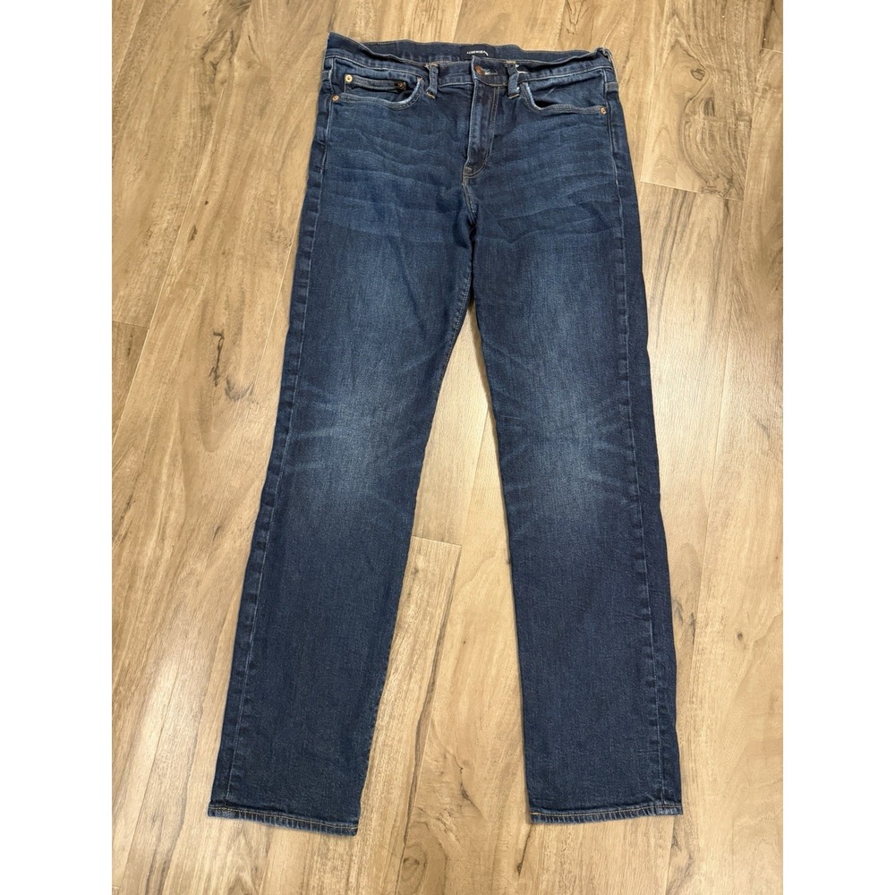 J.Crew Jeans Men 32/32 Blue Stretch Slim Straight Denim J5031 Japanese Kurabo